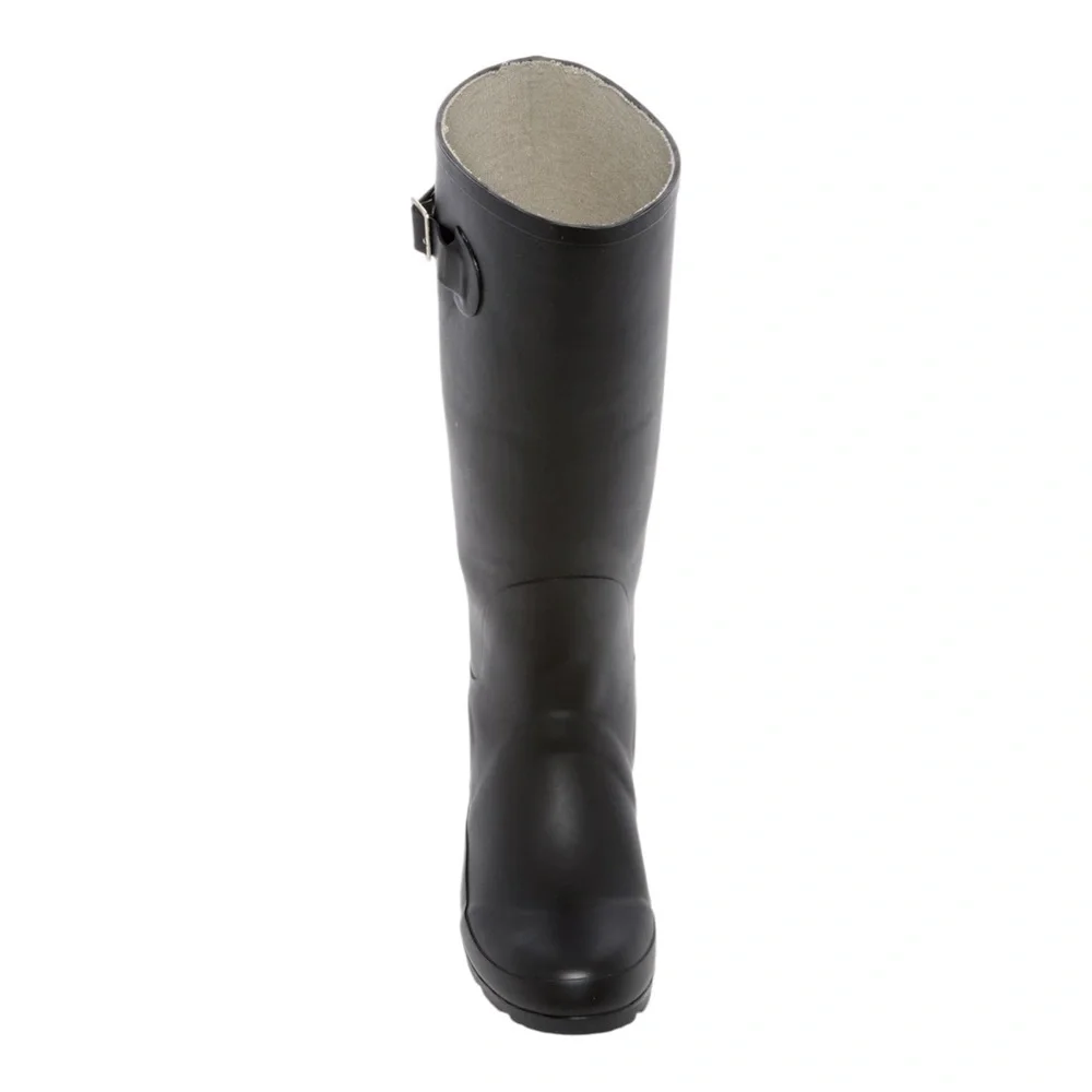 Women's Black Rain Boots Size (9) - Picture 2 of 12